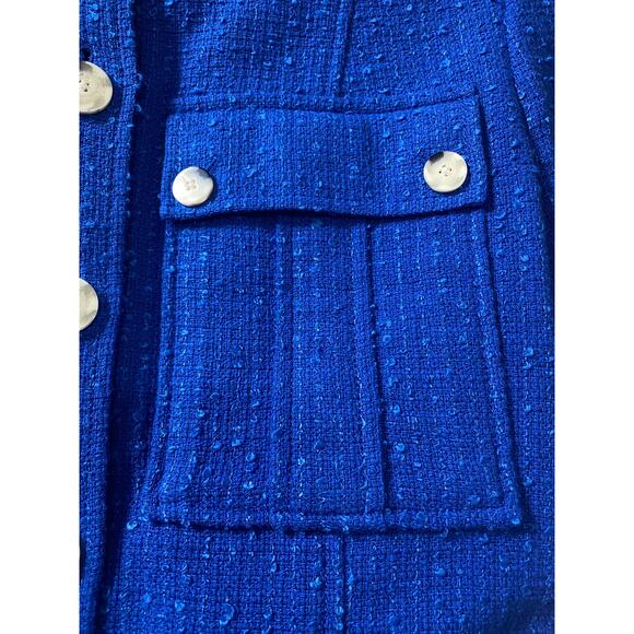 NWT VERONICA BEARD JACKET BLUE TWEED COQUETTE BUSINESS OFFICE WORK CAREER PREPPY - Picture 13 of 16